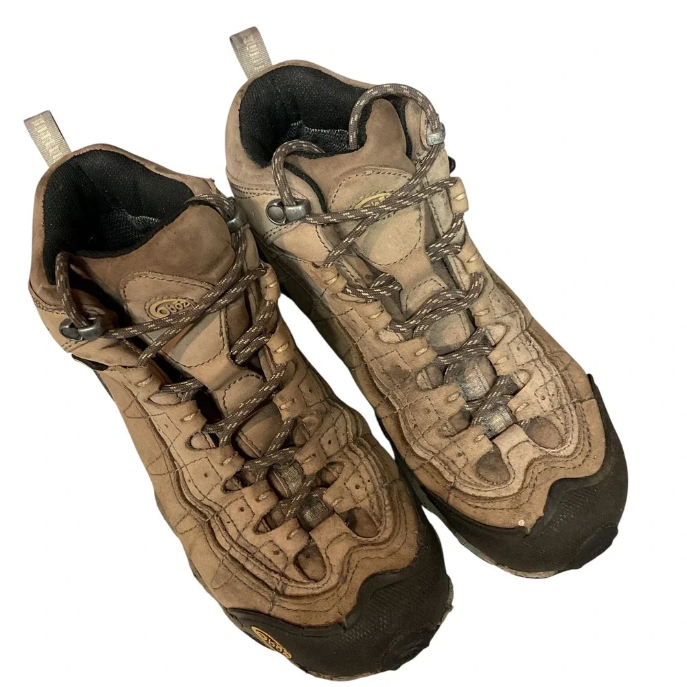 Oboz Footwear Yellowstone‎ B-Dry Leather Lace Up Waterproof Hiking Boots Size 8